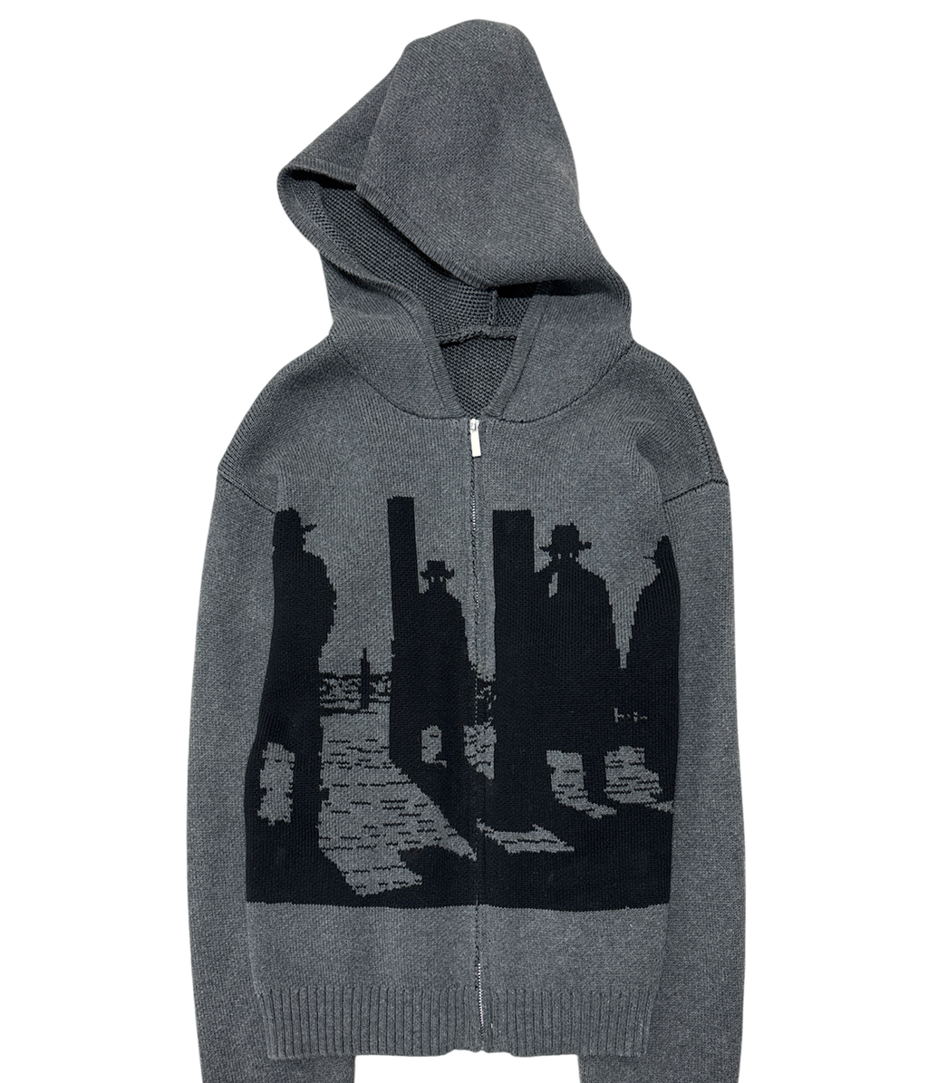 Shadow knit zipup