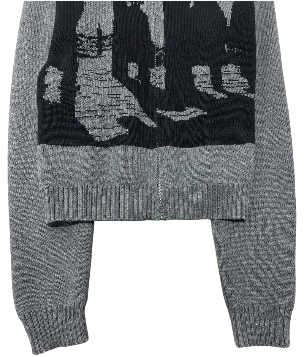 Shadow knit zipup